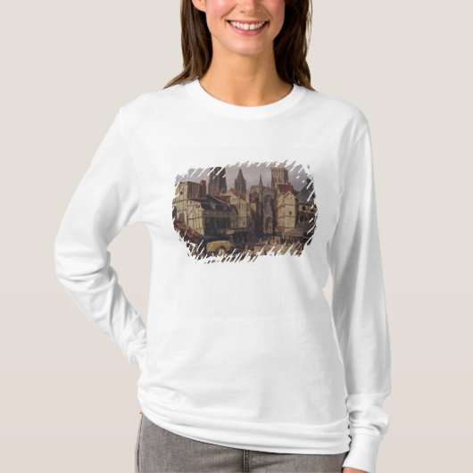 Place de la Haute Vieille旅行、ルーアン1824年 Tシャツ (正面)