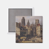Place de la Haute-Vieille-Tour, Rouen, 1824 マグネット (正面/裏面)