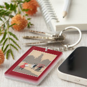 Place de la Republiqueのアールデコ場面 キーホルダー (正面右)