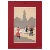 Place de la Republiqueのアールデコ場面 クリップボード (裏面)