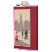 Place de la Republiqueのアールデコ場面 フラスク (左)