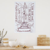 Place Des Augustine | Aix en Provence, France ポスター (キッチン)