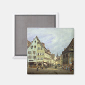 Place du Marche-aux-Fruits, Colmar, 1875 マグネット (正面/裏面)