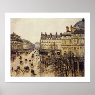 Place du Theatre Francaisの雨 ポスター