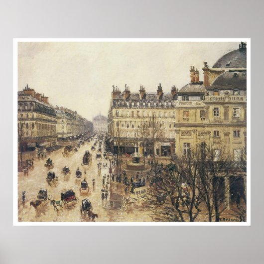 Place du Theatre Francais, Rain, 1898 ポスター (正面)