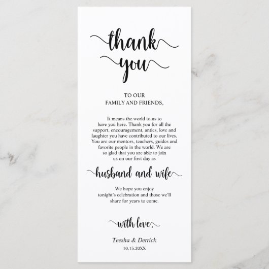 Place Setting Thank You, Farmをテーマ素朴にしたカード プログラム (正面)