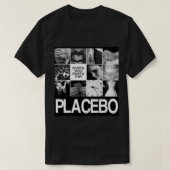 Placebo black and white photo collage Brian Molko  Tシャツ (デザイン正面)