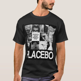 Placebo black and white photo collage Brian Molko  Tシャツ