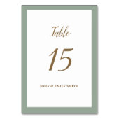Placeholders, placeholder names and numbers テーブルナンバー (正面)
