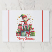 Placemat Large Sheets Christmas Elf & Gifts ペーパーパッド (正面)
