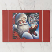 Placemat Large Sheets Christmas Santa Claus ペーパーパッド (正面)