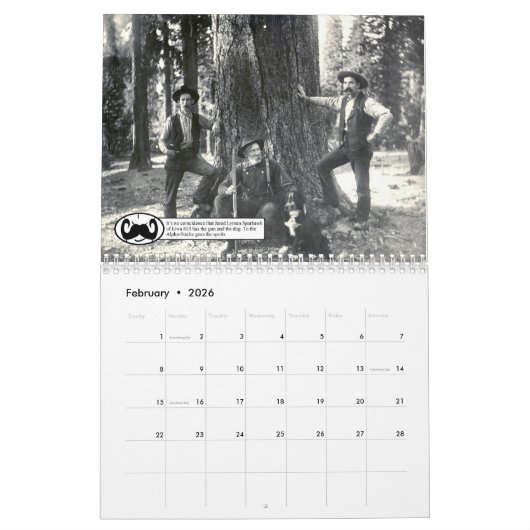 Placer郡の髭 カレンダー (2月 2026)