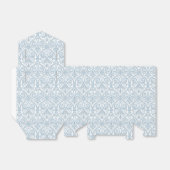 Placid Blue & White Damask Pattern Favor Box フェイバーボックス (折り畳みなし)