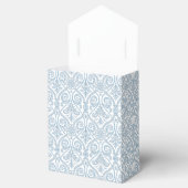 Placid Blue & White Damask Pattern Favor Box フェイバーボックス (オープン)