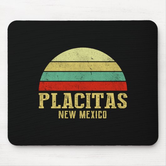 Placitas New Mexico Vintage Retro Sunset  マウスパッド (正面)