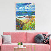 Plage en Bretagne キャンバスプリント (インサイチュ (リビング))