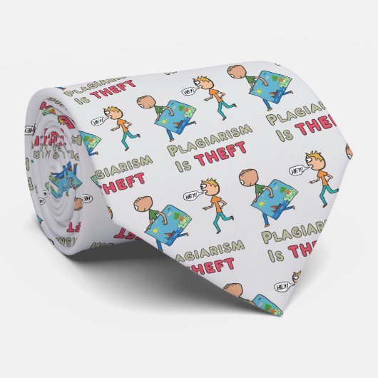 Plagiarism Is Theft ネクタイ (ロール)