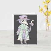 Plague Doctor Gothic Pastel Cute Moth Face Mask Oc カード (黄色い花)