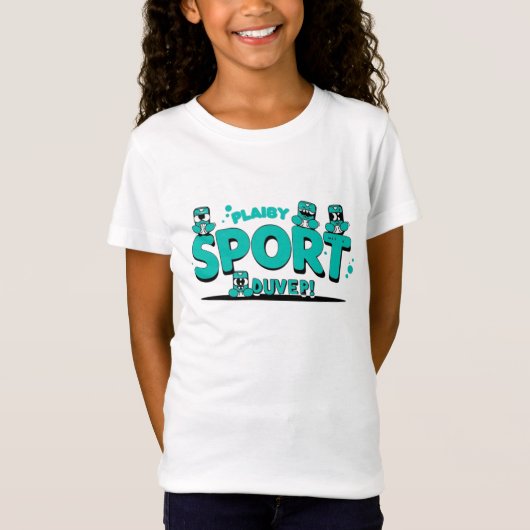 Plaiby スポーツ カートゥーンTシャツ Tシャツ (正面)