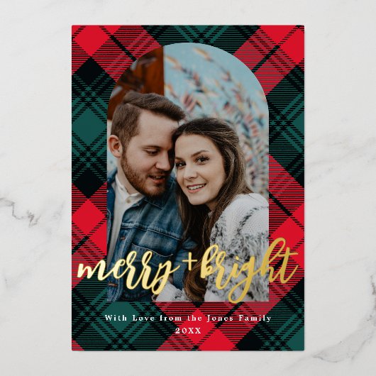 PlaidとメリーBright Arch Frameの写真 箔シーズンカード (正面)