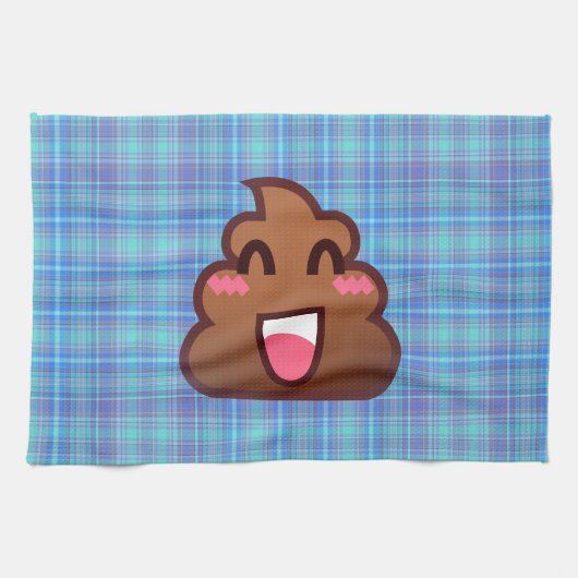 plaidウンチ絵文字 キッチンタオル (横)