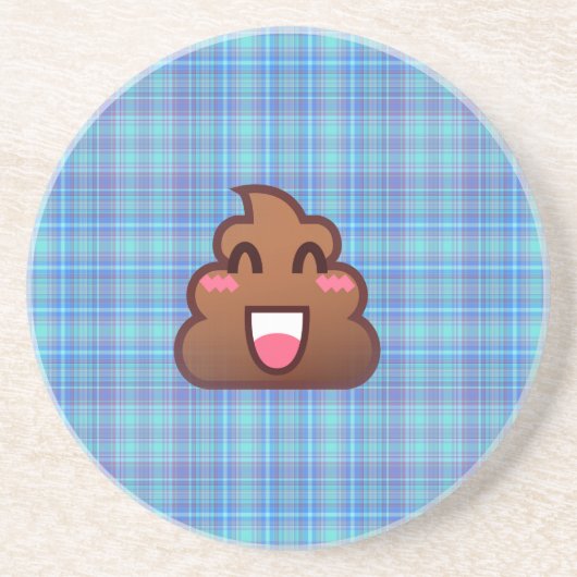 plaidウンチ絵文字 コースター (正面)