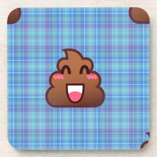 plaidウンチ絵文字 コースター (正面)