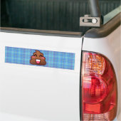 plaidウンチ絵文字 バンパーステッカー (トラック上)