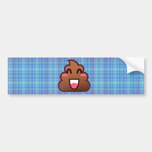 plaidウンチ絵文字 バンパーステッカー (正面)