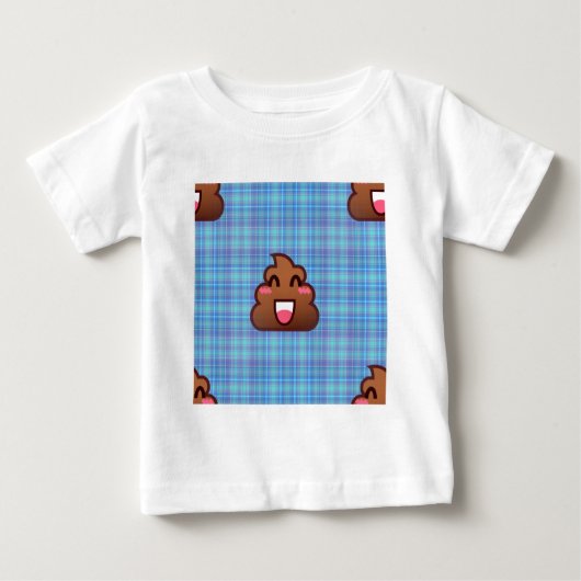plaidウンチ絵文字 ベビーTシャツ (正面)
