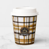 Plaidエレガントロゴ |業務モダンスタイリッシュ 紙コップ (裏面)