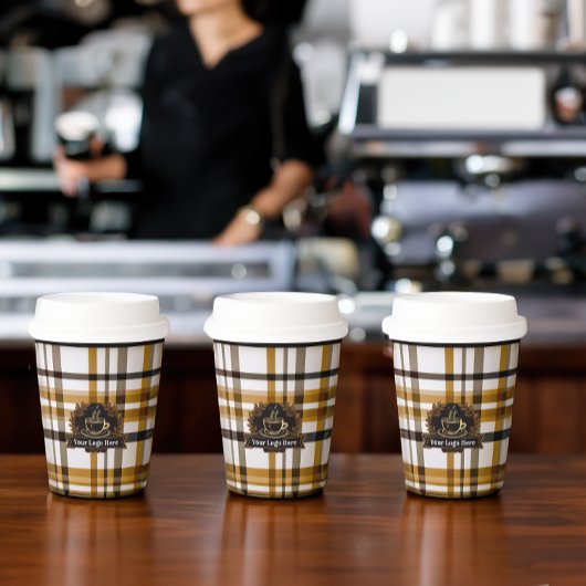 Plaidエレガントロゴ |業務モダンスタイリッシュ 紙コップ