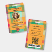 Plaidカラフル会議の写真ID バッジ (正面&裏面)