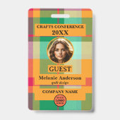 Plaidカラフル会議の写真ID バッジ (正面)