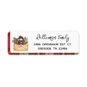 Plaidスクリプト休日ファミリ名差出人住所 ラベル (正面)