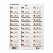 Plaidスクリプト休日ファミリ名差出人住所 ラベル (フルシート)