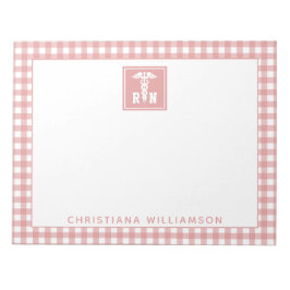 PlaidパタパーソナライズされたーンRN登録ナース ノートパッド