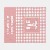 PlaidパタパーソナライズされたーンRN登録ナース フリースブランケット (正面(横))