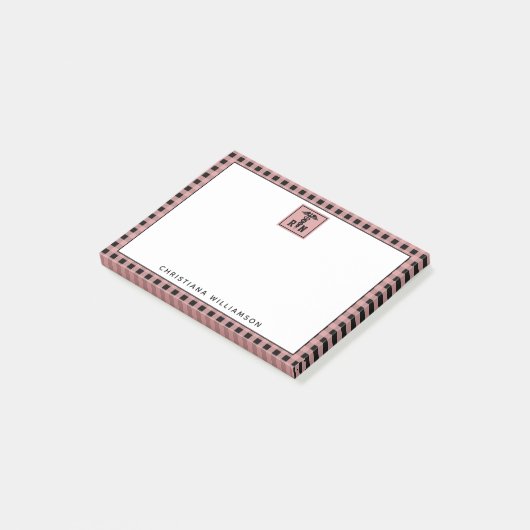 PlaidパタパーソナライズされたーンRN登録ナース ポストイット (アングル)