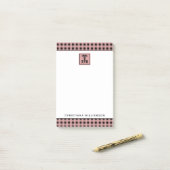 PlaidパタパーソナライズされたーンRN登録ナース ポストイット (デスク上)