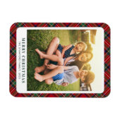 PlaidファミリーフォトクランStewartタータンチェック マグネット (横)