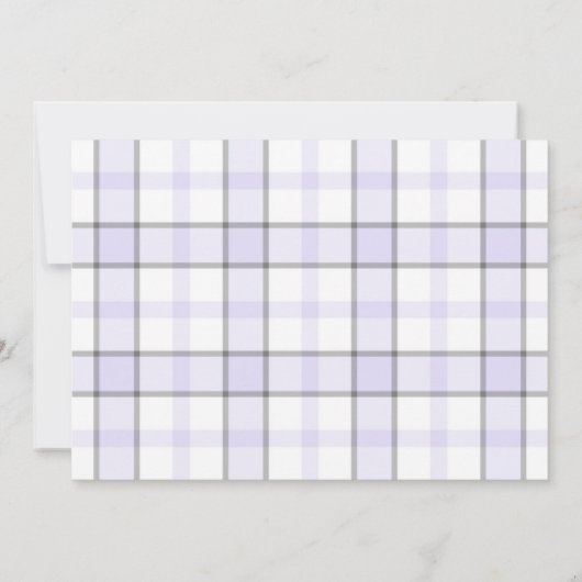 Plaidベビーシャワー招待状(オウム) 招待状 (裏面)