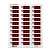 Plaidメリークリスマスフォレ素朴スト、トラックアドレス ラベル (フルシート)