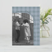 Plaidモダン素朴 Holiday Photo Cardパーソナライズ 招待状 (スタンド正面)
