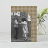 Plaidモダン素朴 Holiday Photo Cardパーソナライズ 招待状 (スタンド正面)