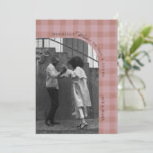 Plaidモダン素朴 Holiday Photo Cardパーソナライズ 招待状 (スタンド正面)