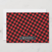 Plaidモダン Christmas Photo Cards シーズンカード (裏面)
