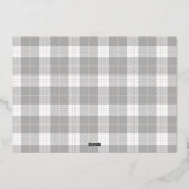 Plaidモダン Let It Snow Photo 箔シーズンカード (裏面)