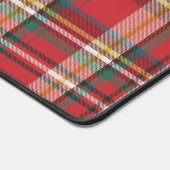 Plaidモノグラム名スクリプト素朴カスタム デスクマット (コーナー)