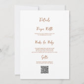 Plaidリボン小さなかぼちゃの方法QRコード 招待状 (裏面)